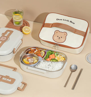 Dear Bear 304 Stainless Steel Bento Lunch Box Home & Kitchen by The Kawaii Shoppu | The Kawaii Shoppu