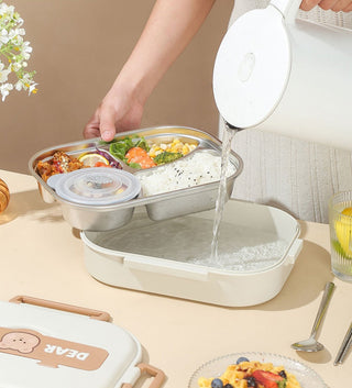 Dear Bear 304 Stainless Steel Bento Lunch Box Home & Kitchen by The Kawaii Shoppu | The Kawaii Shoppu