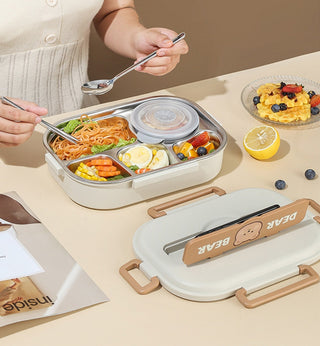Dear Bear 304 Stainless Steel Bento Lunch Box Home & Kitchen by The Kawaii Shoppu | The Kawaii Shoppu