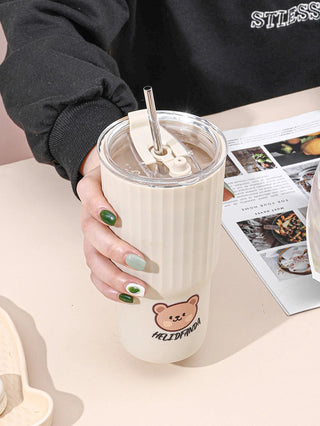 Dear Bear Portable Bottle Coffee Cup 0.65L Bottle by The Kawaii Shoppu | The Kawaii Shoppu