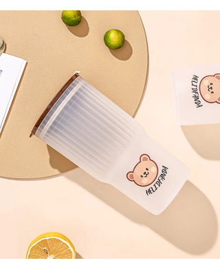 Dear Bear Portable Bottle Coffee Cup 0.65L Bottle by The Kawaii Shoppu | The Kawaii Shoppu