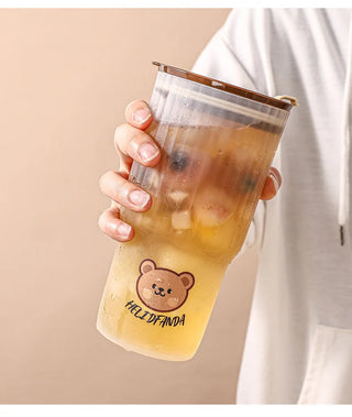 Dear Bear Portable Bottle Coffee Cup 0.65L Bottle by The Kawaii Shoppu | The Kawaii Shoppu