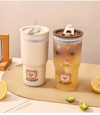 Dear Bear Portable Bottle Coffee Cup 0.65L Bottle by The Kawaii Shoppu | The Kawaii Shoppu