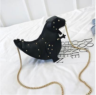 Dino Harajuku Kawaii Shoulder Crossbody Bag BLACK Bags The Kawaii Shoppu