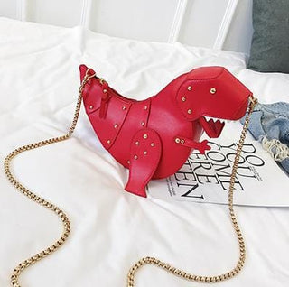 Dino Harajuku Kawaii Shoulder Crossbody Bag RED Bags The Kawaii Shoppu