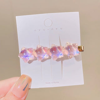 Dreamy Cute Star Hairpin Pink Hair Accessories by The Kawaii Shoppu | The Kawaii Shoppu