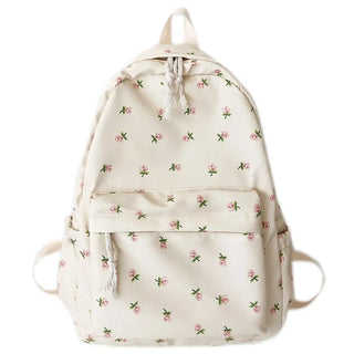 Floral Printed Backpack – Large Capacity Preppy School & Travel Bag