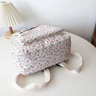 Floral Printed Backpack – Large Capacity Preppy School & Travel Bag