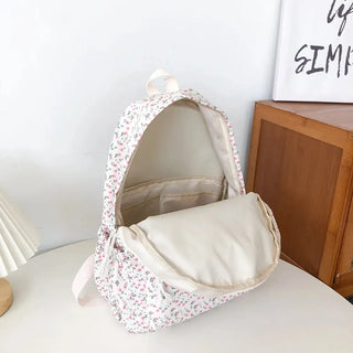 Floral Printed Backpack – Large Capacity Preppy School & Travel Bag
