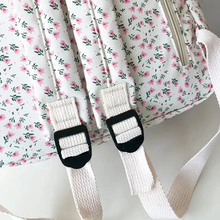 Floral Printed Backpack – Large Capacity Preppy School & Travel Bag