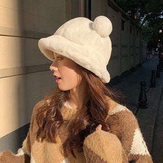 Fluffy Teddy Ears Bucket Hat Clothing and Accessories The Kawaii Shoppu
