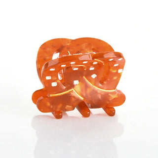 French Croissant Rhinestone Hair Claw Clip