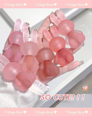 Gege Bear Frosty Bunny Lipgloss Matte Velvet Lip Clay makeup by The Kawaii Shoppu | The Kawaii Shoppu