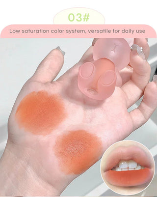 Gege Bear Frosty Bunny Lipgloss Matte Velvet Lip Clay makeup by The Kawaii Shoppu | The Kawaii Shoppu