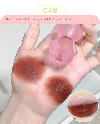 Gege Bear Frosty Bunny Lipgloss Matte Velvet Lip Clay makeup by The Kawaii Shoppu | The Kawaii Shoppu