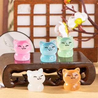 Glow in the Dark Lucky Kitten Figurine Toy by The Kawaii Shoppu | The Kawaii Shoppu