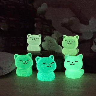 Glow in the Dark Lucky Kitten Figurine Toy by The Kawaii Shoppu | The Kawaii Shoppu