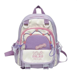 Happy Days Cute Bunny Backpack 33X29X15cm Bag by The Kawaii Shoppu | The Kawaii Shoppu