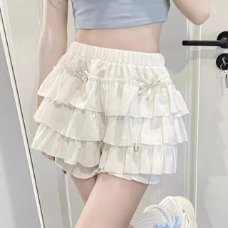 High Waist Ruffle Mini Skirt