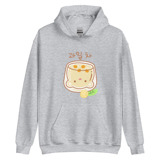 Honeydew Lemon Boba Kawaii Hoodie Sport Grey S by The Kawaii Shoppu | The Kawaii Shoppu
