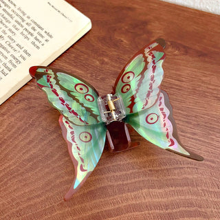 Iridescent Butterfly Hair Claw Clip
