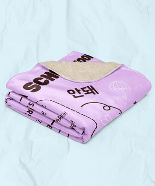 K-Drama School Lesson Cozy Warm Blanket Large 50x60 in | K-Drama Fan Gift