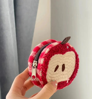 Kawaii Apple Embroidery Pencil Case / Coin Purse