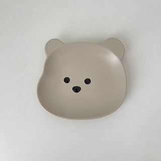 Kawaii Bear Bowl Plate White 6 inch plate Decor The Kawaii Shoppu