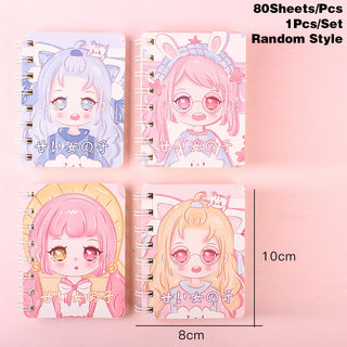 Kawaii Bunny Mini 1PC 80 Sheet Notebook (Random Color) StyleF Stationery by The Kawaii Shoppu | The Kawaii Shoppu