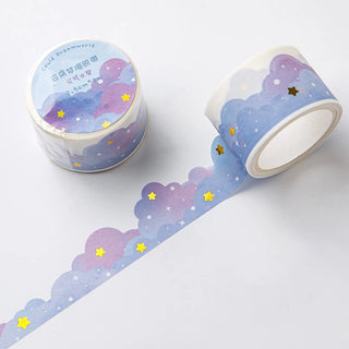 Kawaii Cloud Washi Tape – Korean Style Stationery for Journals & DIY