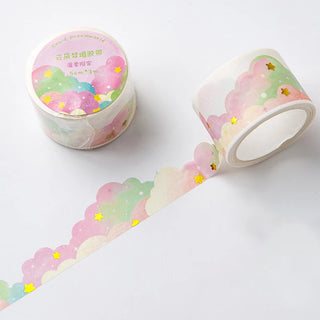 Kawaii Cloud Washi Tape – Korean Style Stationery for Journals & DIY