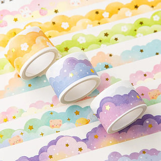 Kawaii Cloud Washi Tape – Korean Style Stationery for Journals & DIY