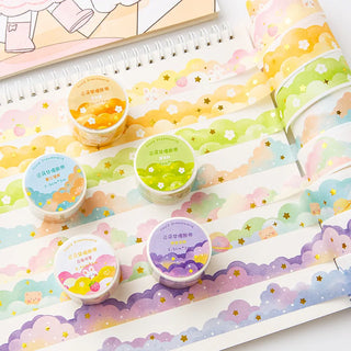Kawaii Cloud Washi Tape – Korean Style Stationery for Journals & DIY