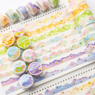 Kawaii Cloud Washi Tape – Korean Style Stationery for Journals & DIY