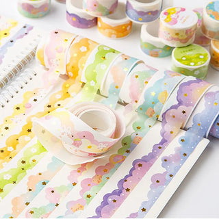 Kawaii Cloud Washi Tape – Korean Style Stationery for Journals & DIY