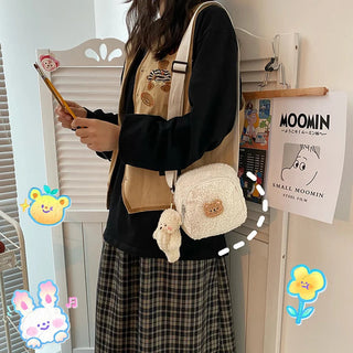 Kawaii Cute Bear Plush Shoulder Bag Bag by The Kawaii Shoppu | The Kawaii Shoppu