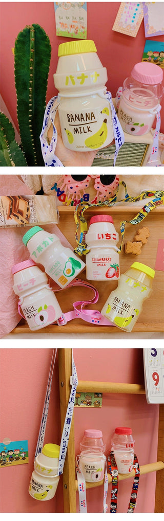 Kawaii Cute Fruity Milk Water Bottle 401-500ml Bottle The Kawaii Shoppu