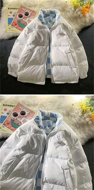 Kawaii Double Sided Cute Love Bear Winter Puffer Jacket Clothing and Accessories by The Kawaii Shoppu | The Kawaii Shoppu