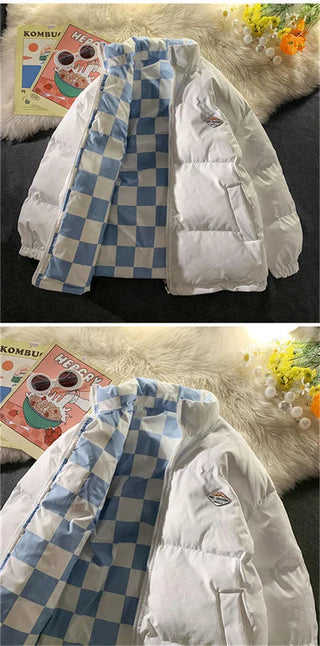 Kawaii Double Sided Cute Love Bear Winter Puffer Jacket Clothing and Accessories by The Kawaii Shoppu | The Kawaii Shoppu