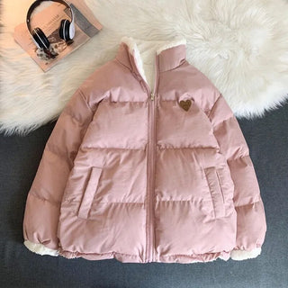 Kawaii Double Sided Cute Love Bear Winter Puffer Jacket Clothing and Accessories by The Kawaii Shoppu | The Kawaii Shoppu