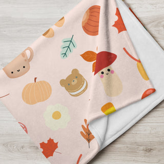 Kawaii Fall Throw Blanket by The Kawaii Shoppu | The Kawaii Shoppu
