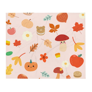 Kawaii Fall Throw Blanket by The Kawaii Shoppu | The Kawaii Shoppu