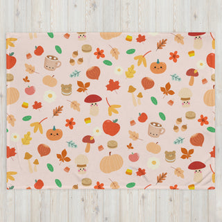 Kawaii Fall Throw Blanket by The Kawaii Shoppu | The Kawaii Shoppu