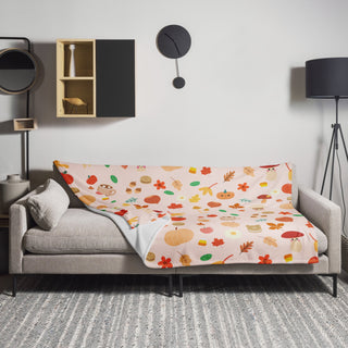 Kawaii Fall Throw Blanket by The Kawaii Shoppu | The Kawaii Shoppu