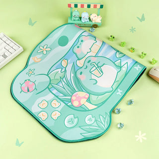 Kawaii Frog Mousepad – Large Anti-Slip Desk Mat