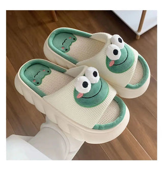 Kawaii Frog Women's Indoor Slippers – Soft, Comfy & Anti-Slip