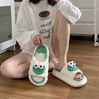 Kawaii Frog Women's Indoor Slippers – Soft, Comfy & Anti-Slip