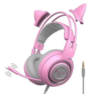 Kawaii Gaming Cat Ear Mic 3.5mm Headphones null The Kawaii Shoppu