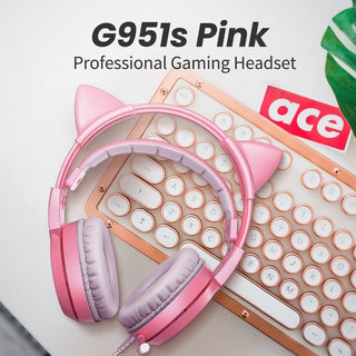 Kawaii Gaming Cat Ear Mic 3.5mm Headphones null The Kawaii Shoppu