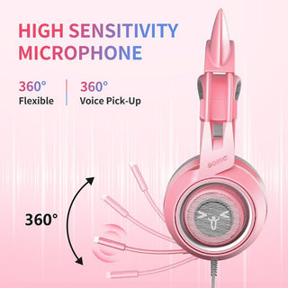 Kawaii Gaming Cat Ear Mic 3.5mm Headphones null The Kawaii Shoppu